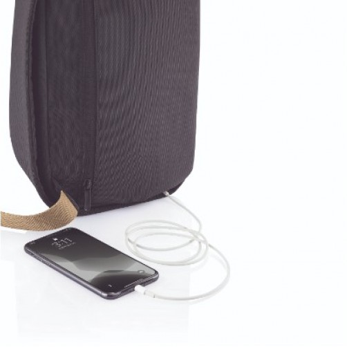 Bobby Sling Anti-Theft Crossbody backpack, Μαύρη (Black)