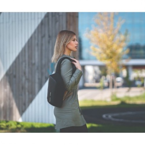 Bobby Sling Anti-Theft Crossbody backpack, Μαύρη (Black)