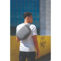 Bobby Sling Anti-Theft Crossbody backpack, Γκρι (Grey)