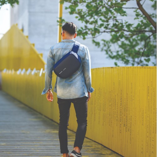 Bobby Sling Anti-Theft Crossbody backpack, Μπλε (Navy)