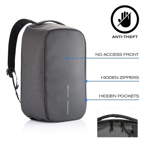 Bobby Duffle Αντικλεπτικό Σακίδιο Ταξιδιού, Μαύρο (Black)